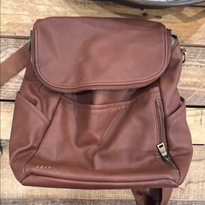 Azaria LA Mere Vegan Leather Stylish Brown Leather Women's Backpack